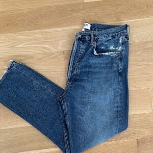 Agolde Women's Blue Straight Leg Jeans